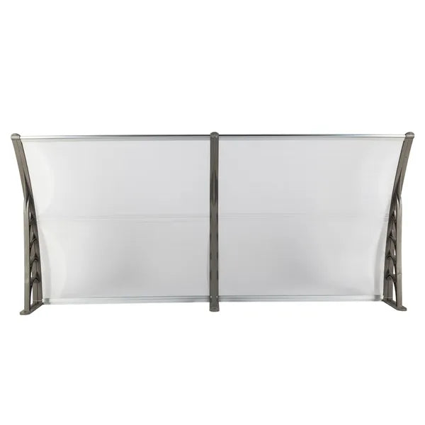AEELLEEA-Window Door Awning Canopy, Polycarbonate Rain Sun Shelter with ABS Aluminum Bracket, 78.74x37.8in Outdoor