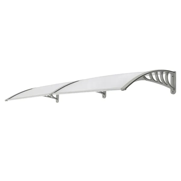 AEELLEEA-Window Door Awning Canopy, Polycarbonate Rain Sun Shelter with ABS Aluminum Bracket, 78.74x37.8in Outdoor