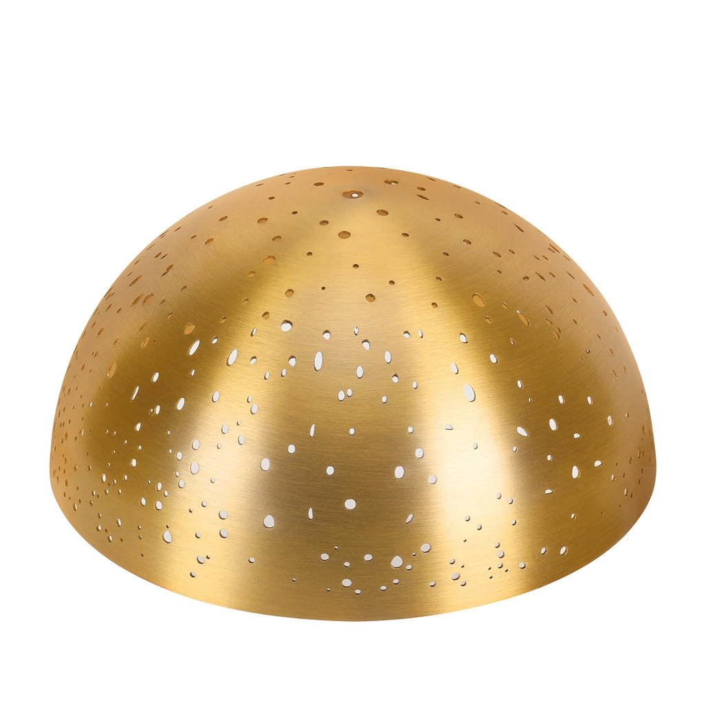 Clip-On Dome Lamp Shade | Hollowed Gold Design
