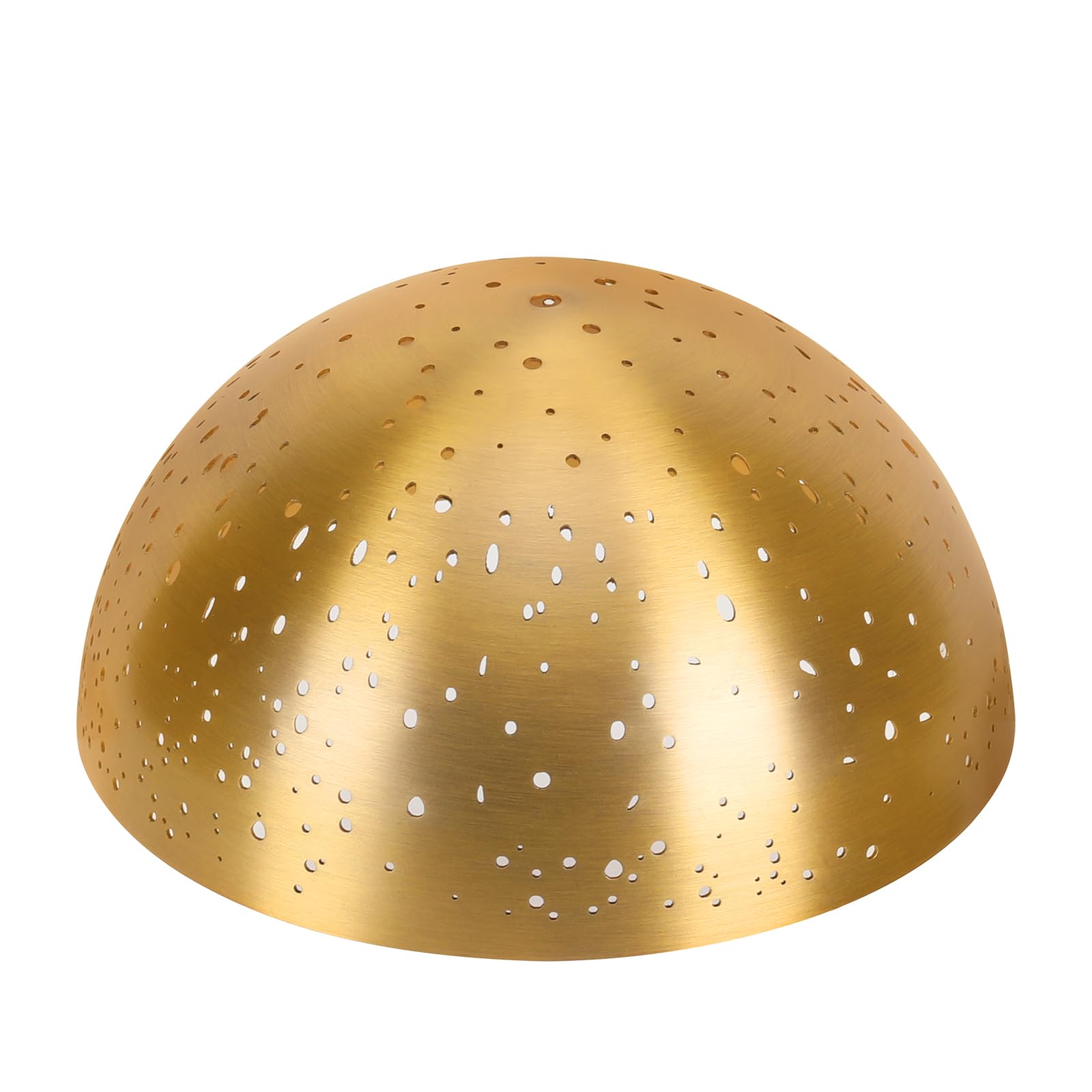 Clip-On Dome Lamp Shade | Hollowed Gold Design