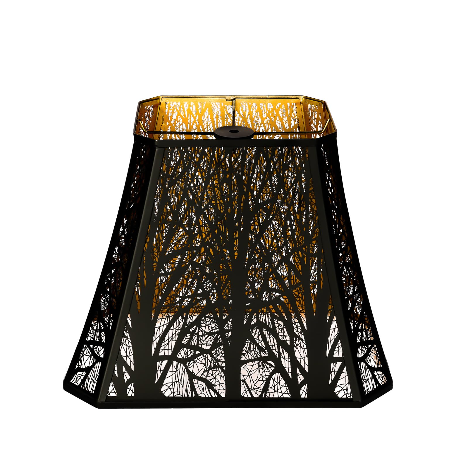 Rectangular Etched Forest Lampshade – 8×13.9×11 Inch