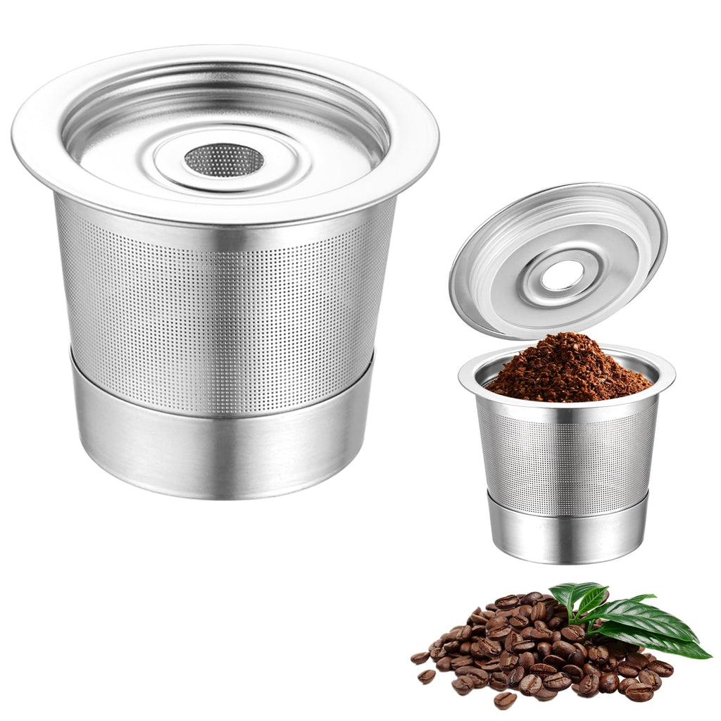 Reusable K Cups and Coffee Pods for Ninja Coffee Maker PB051 & CFP101/PB041, 304 Stainless Steel Reusable K Pod Permanent K Cups Filters Compatible with Ninja Coffee Maker, Coffee Accessories