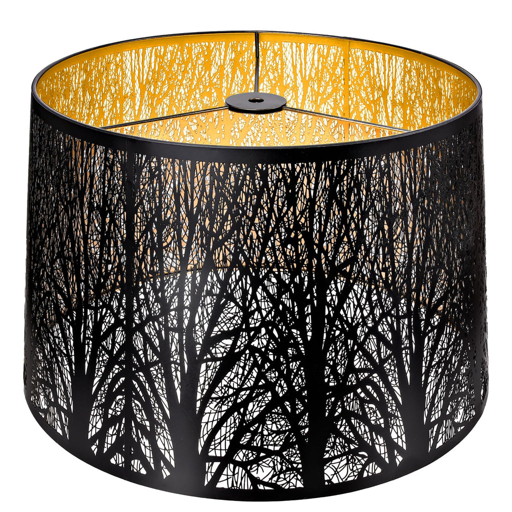 Metal Etched Tree Pattern Drum Lampshade – 12×14×10 Inch | Spider Fitter