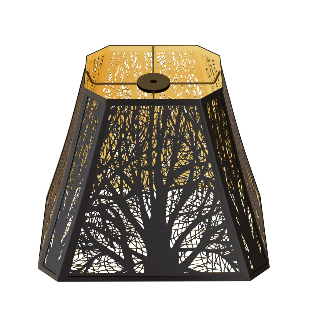 Etched Forest Bell Metal Lampshade