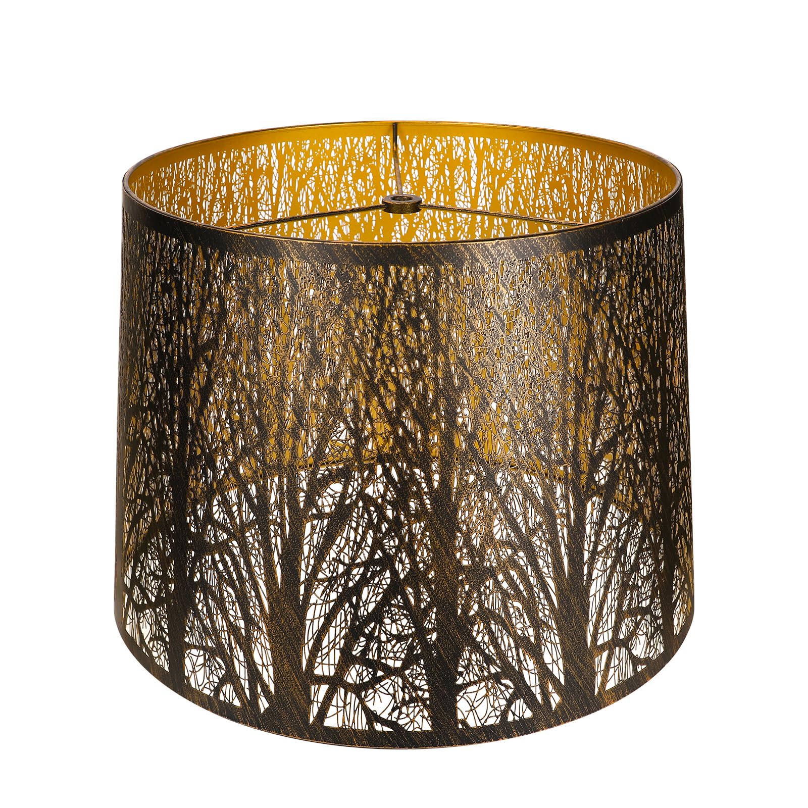 Forest Etched Drum Lampshade – 12×14×10 Inch