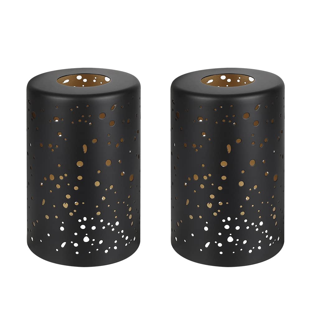 2-Pack Cylinder Metal Lampshades– Sky Stars Design