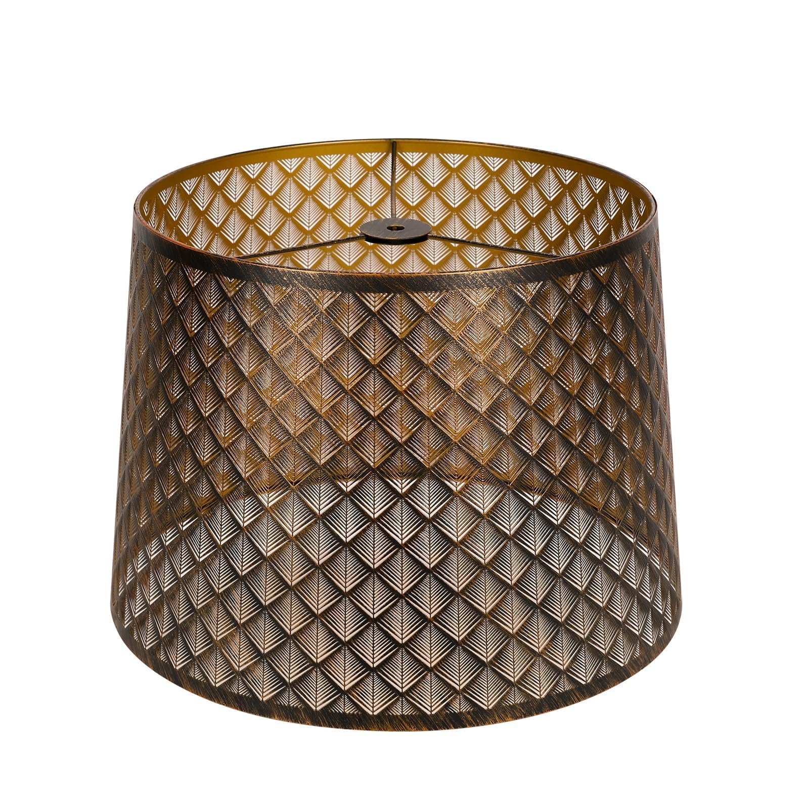 Arrow Design Etched Drum Lampshade – 12×14×10 Inch&Bronze Finish