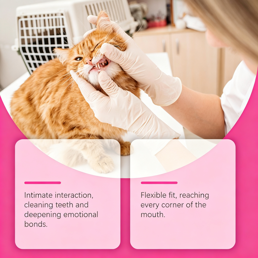Pet Dental Finger Wipes for Dogs & Cats, 50 Count Gentle Oral Cleaning Wipes, Remove Plaque, Freshen Breath, Natural Aloe & Chamomile for Pet Teeth Gum Care