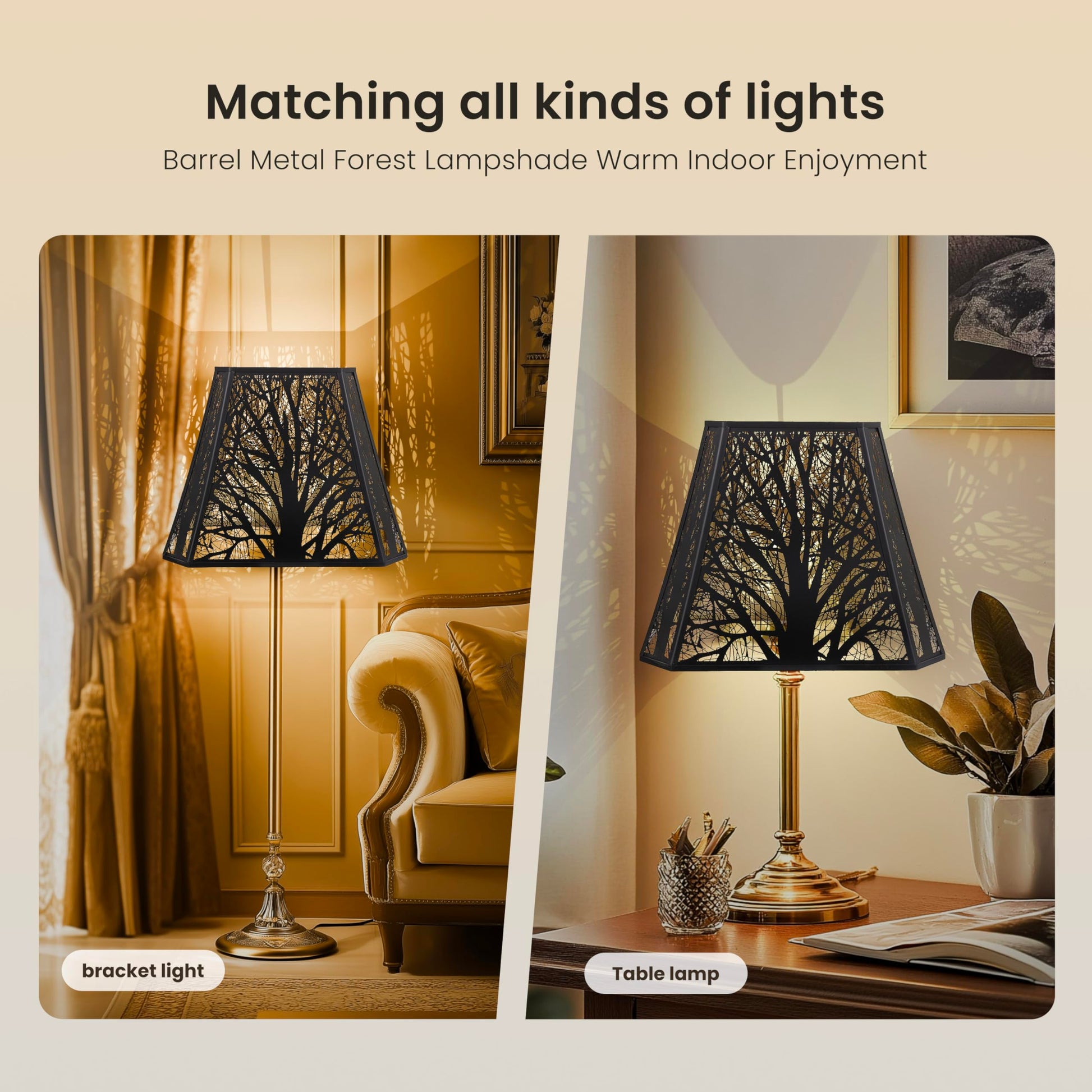 Bell Metal Lampshade | Square Cut Corner Design