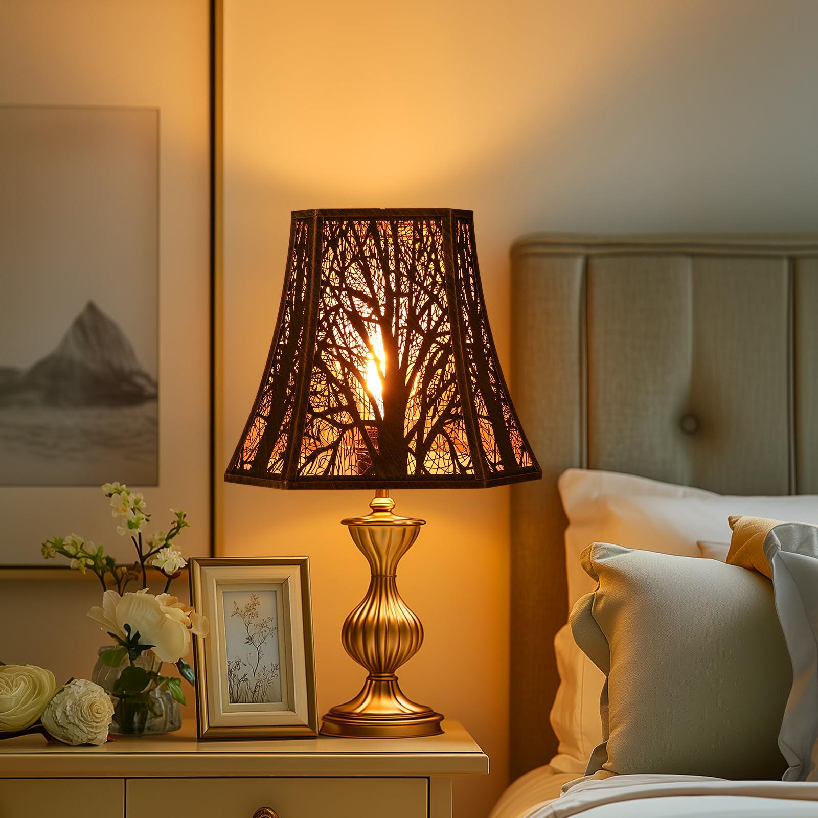 Square Cut Corner Bell Lampshade – 7×12×10.5 Inch