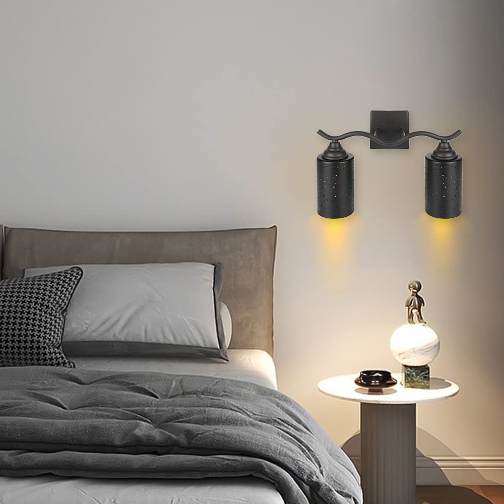 2-Pack Cylinder Metal Lampshades– Sky Stars Design