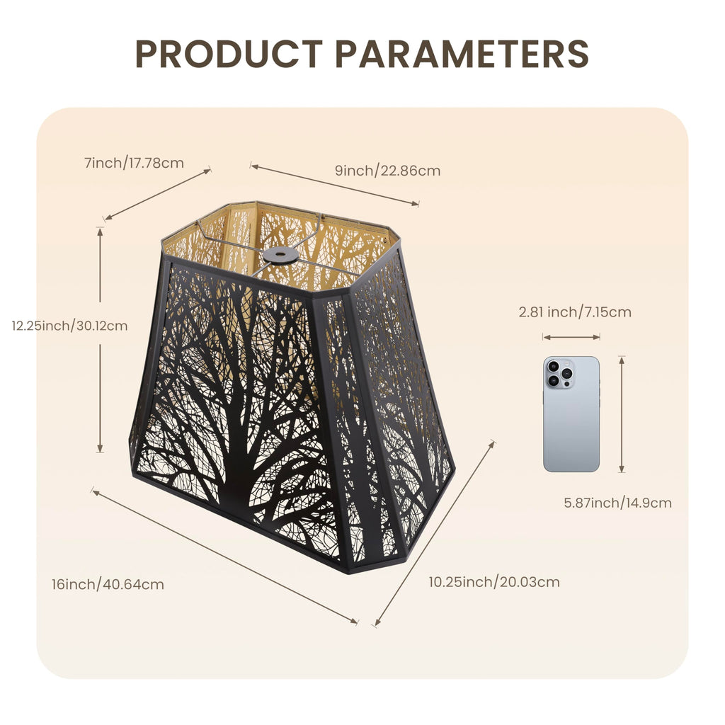 Bell Metal Lampshade | Square Cut Corner Design