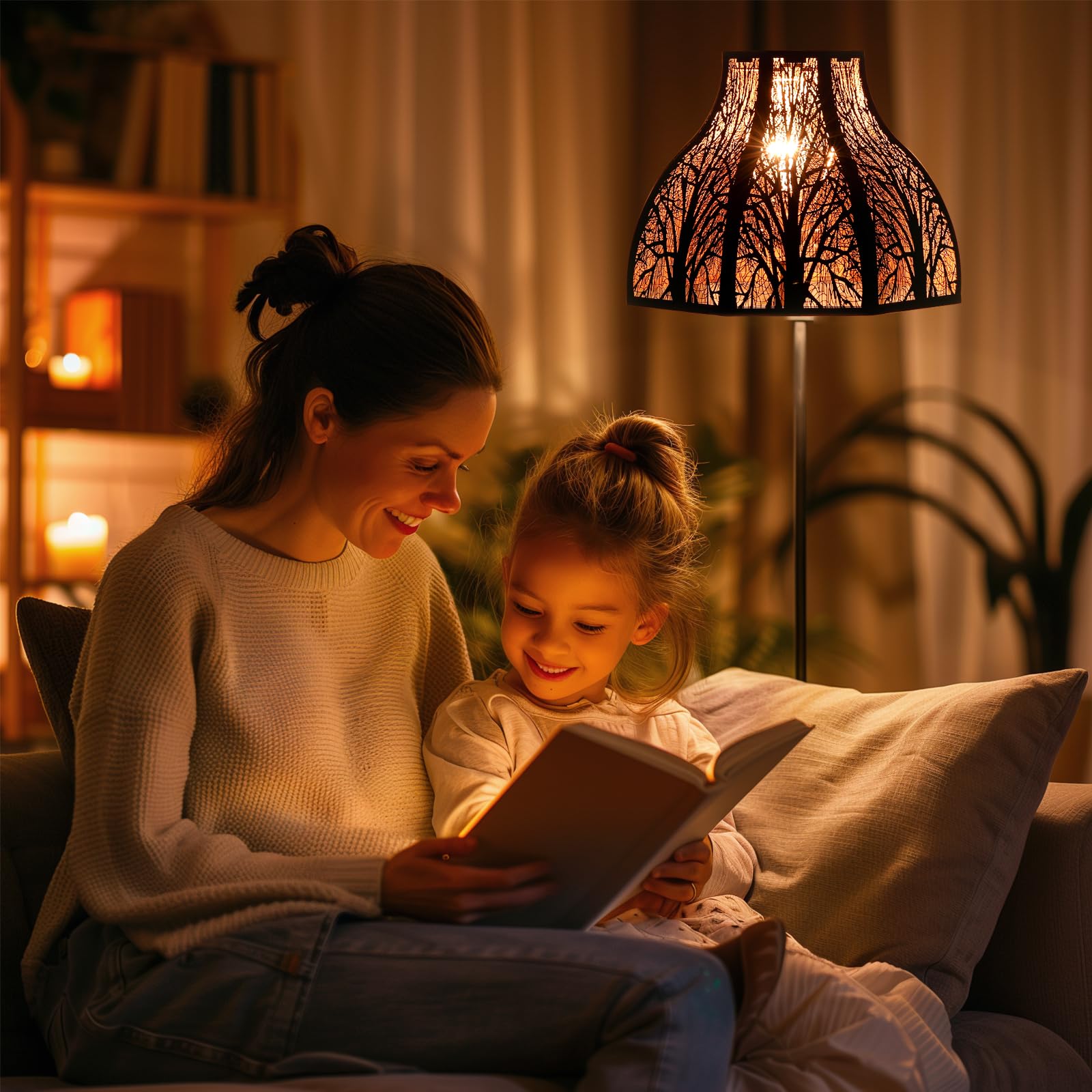 8-Petal Metal Lotus Lampshade – Design for Floor & Table Lamps
