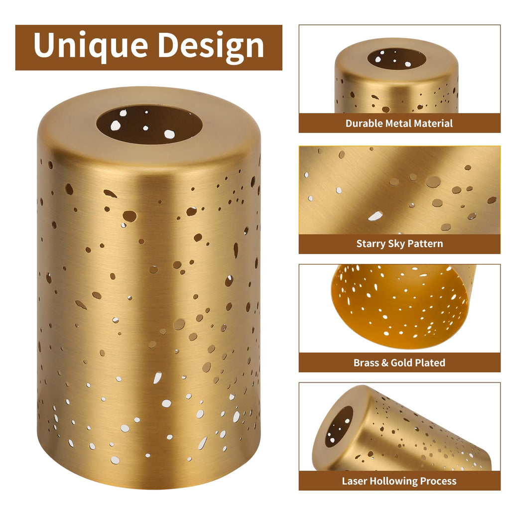 4 Pack Pendant Light Shades | Laser Starry Sky Design
