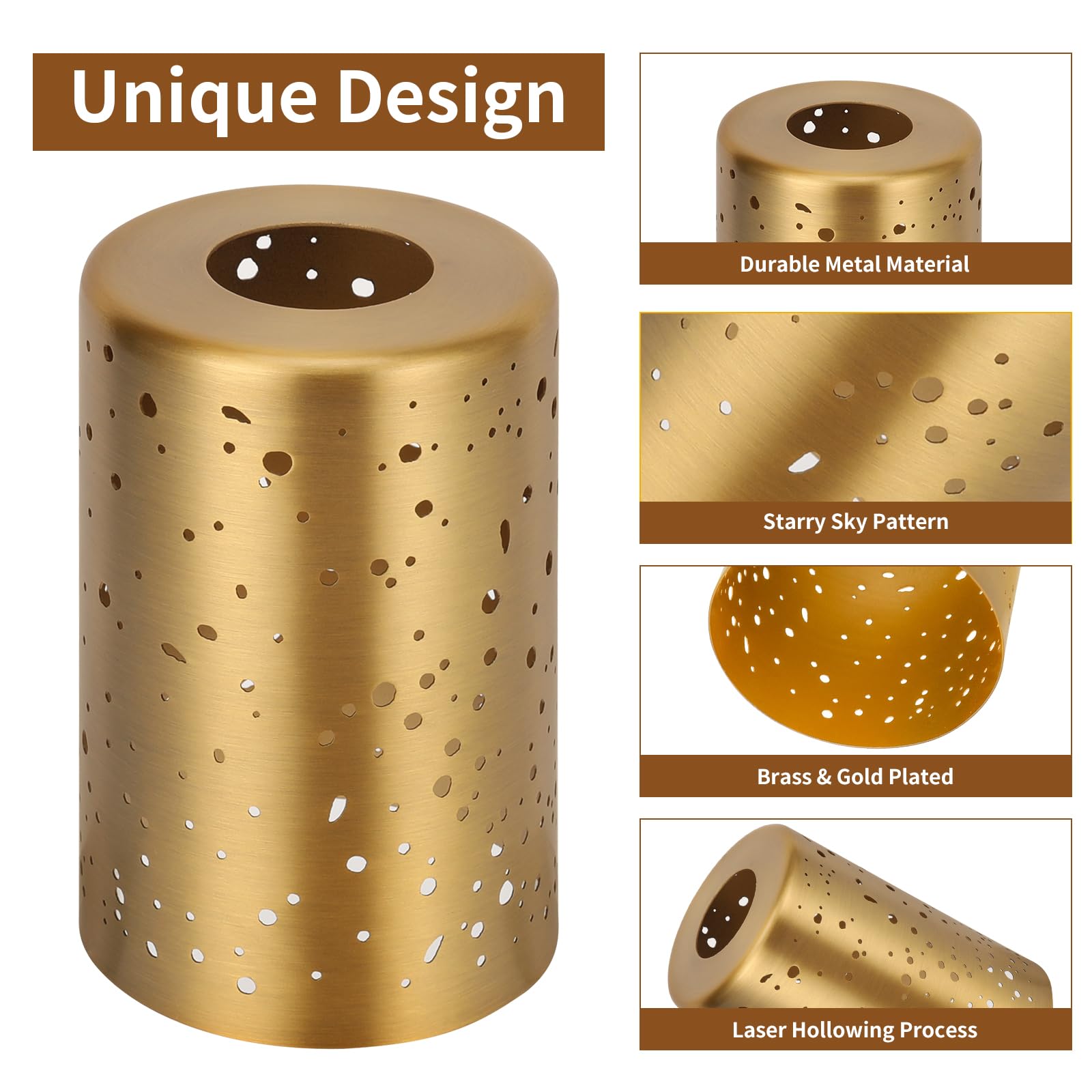 4 Pack Pendant Light Shades | Laser Starry Sky Design