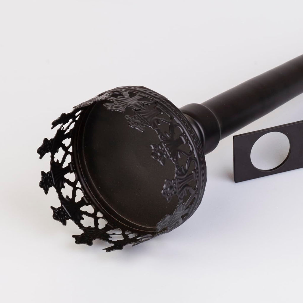 Set of 2 Wall Sconce Candle Holders, Scepter Design Metal Wall-Mounted Candle Holders, Black, Home Decor for Living Room, Bathroom & Dining Room