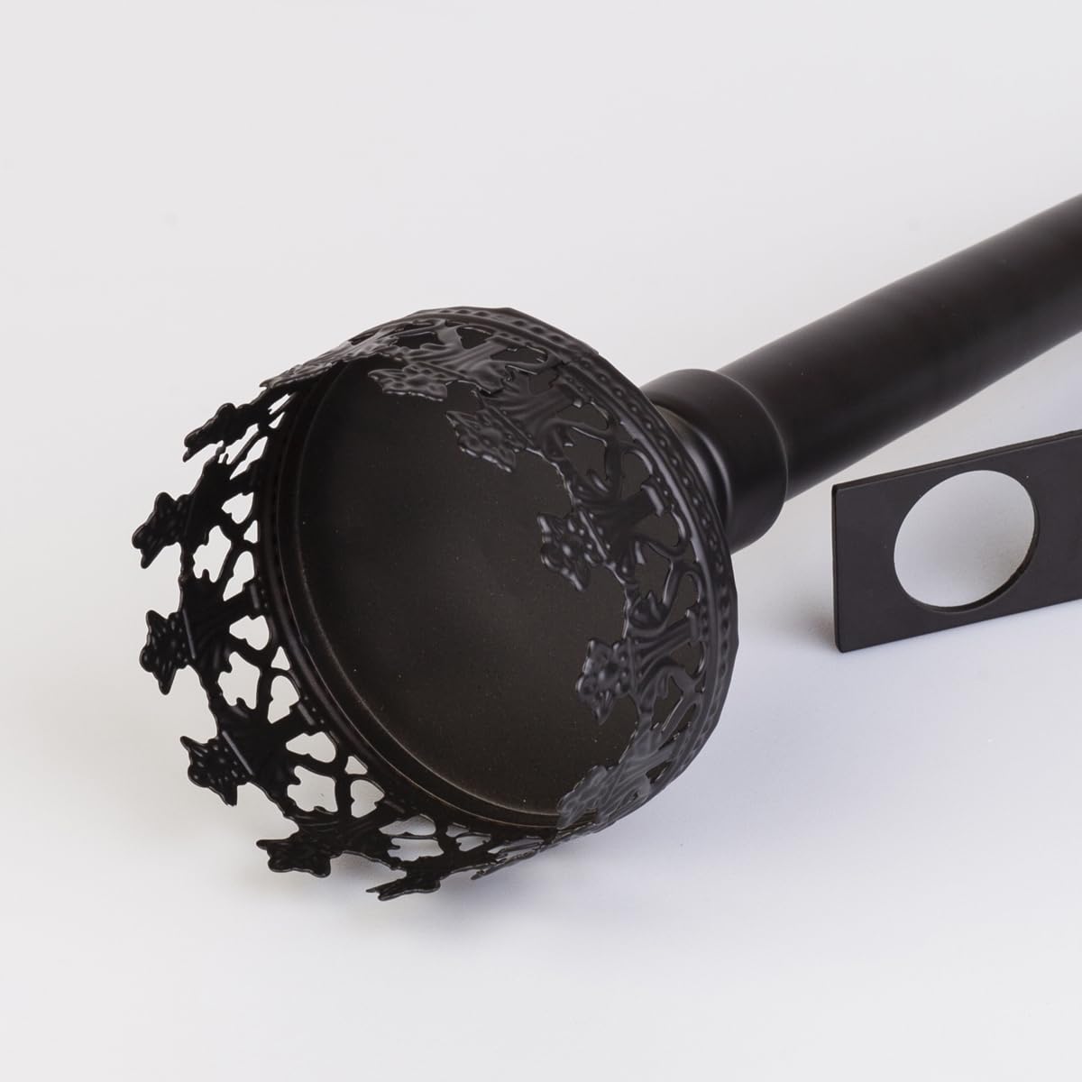 Set of 2 Wall Sconce Candle Holders, Scepter Design Metal Wall-Mounted Candle Holders, Black, Home Decor for Living Room, Bathroom & Dining Room