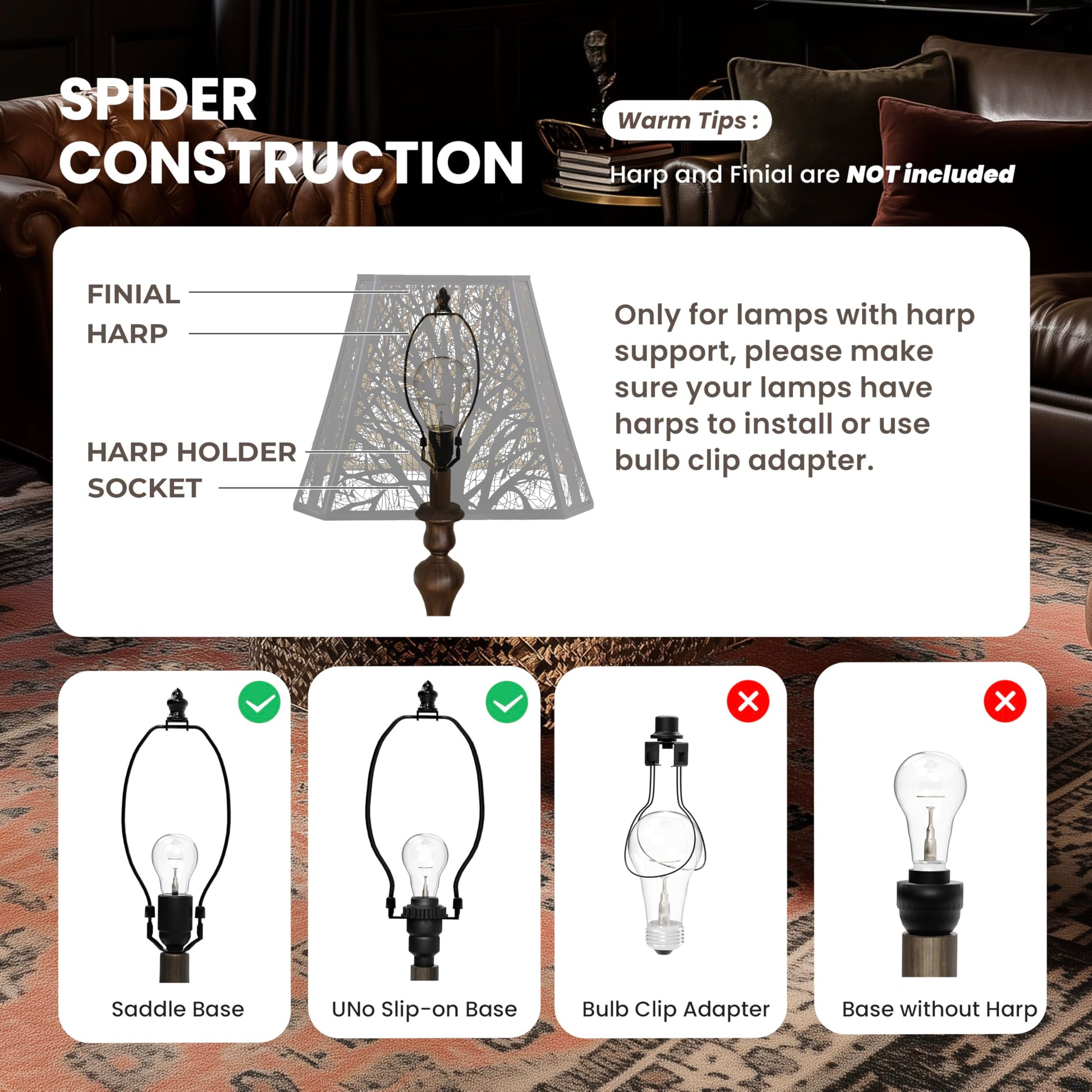 Bell Metal Lampshade | Square Cut Corner Design