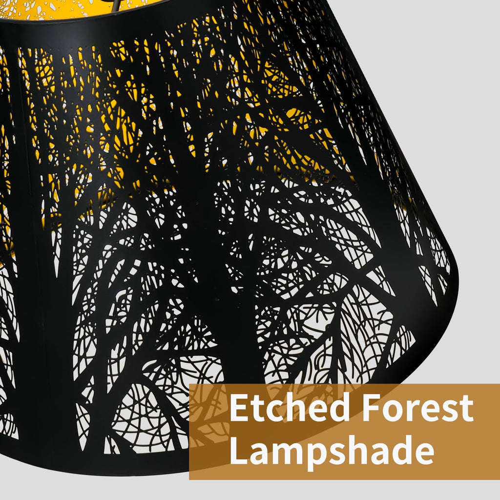 Barrel Tree Etched Metal Lampshade – 6×10×7.5 Inch