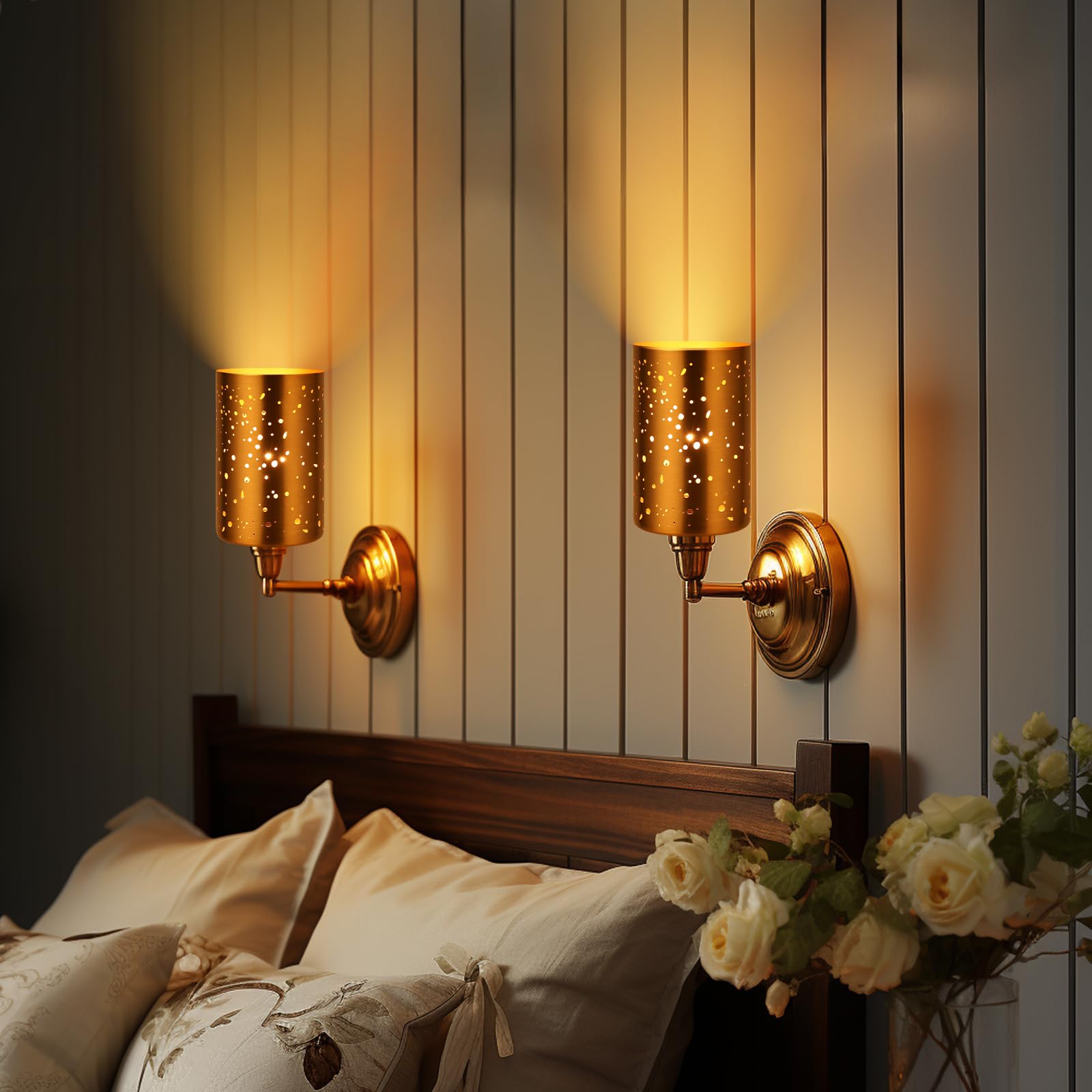 4 Pack Pendant Light Shades | Laser Starry Sky Design