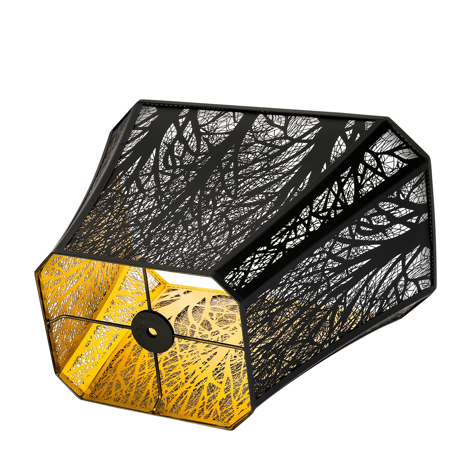 Rectangular Etched Forest Lampshade – 8×13.9×11 Inch