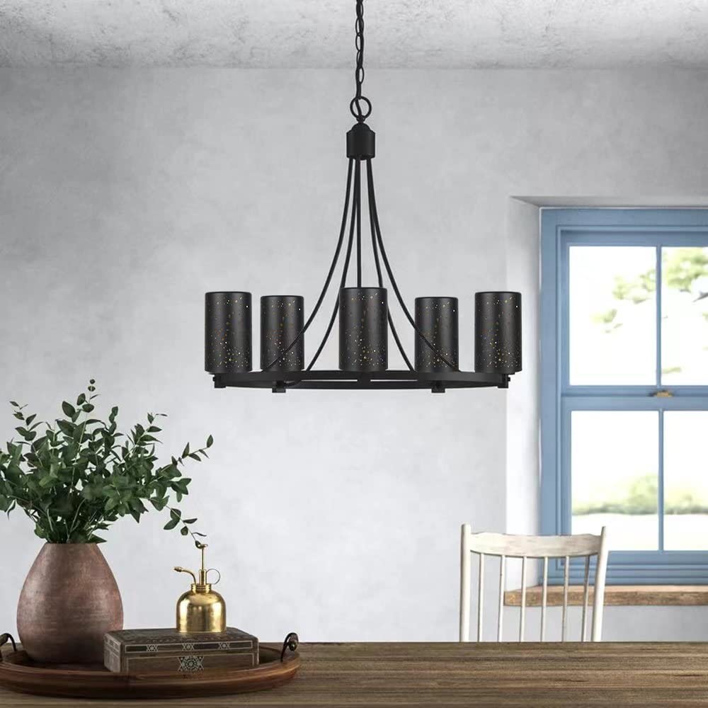 2-Pack Cylinder Metal Lampshades– Sky Stars Design