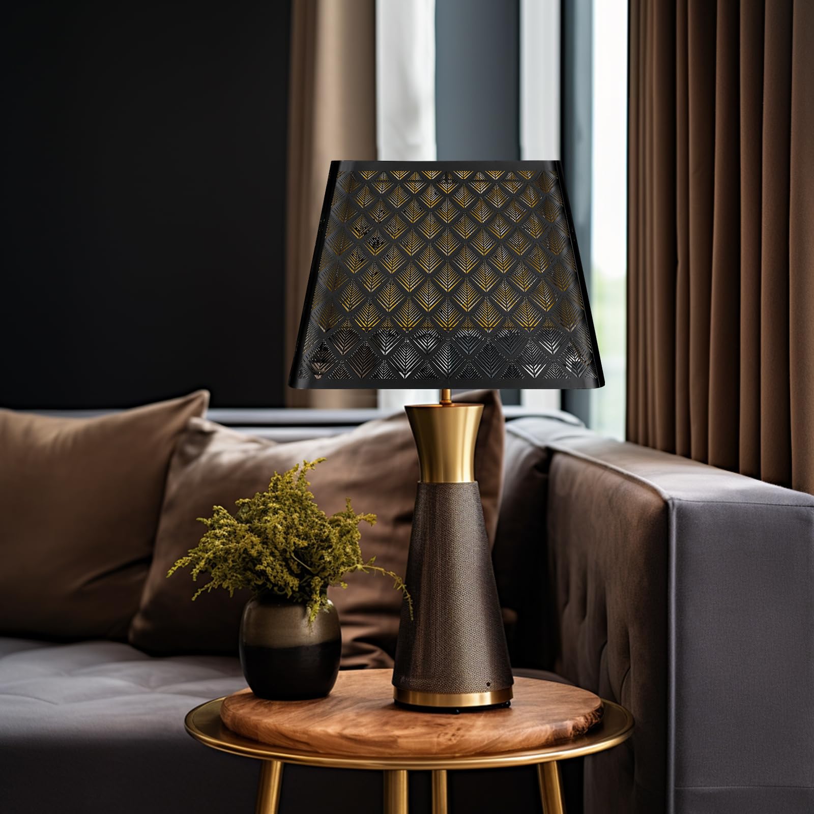 Square Metal Lampshade | Arrow Pattern Design