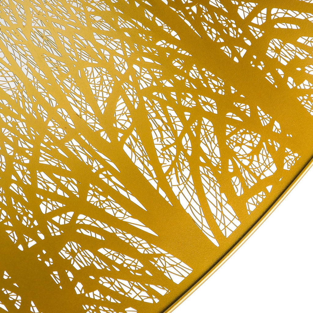 Forest Etched Lampshade – 14×16×11 Inch, Antique Bronze/Gold