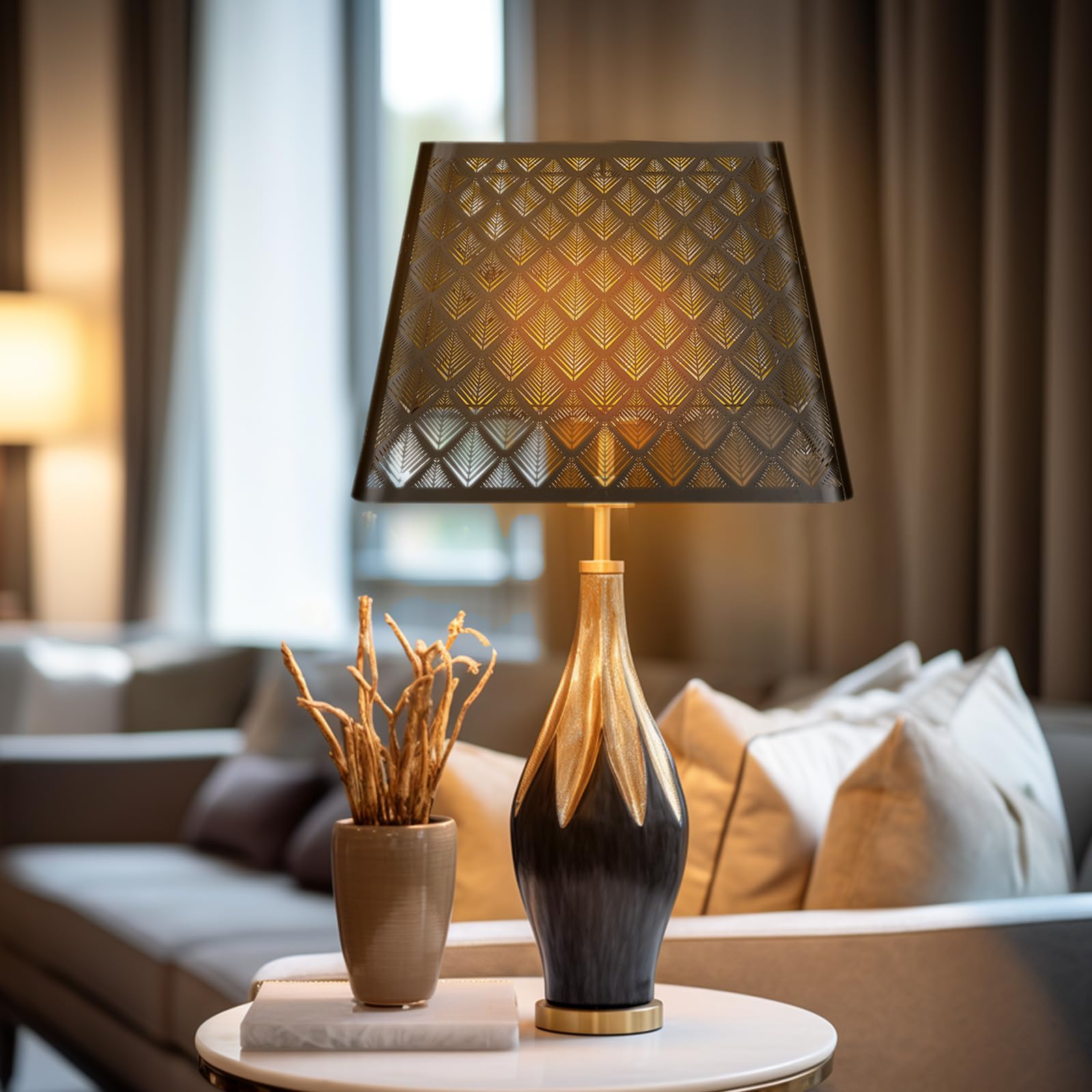 Square Metal Lampshade | Arrow Pattern Design