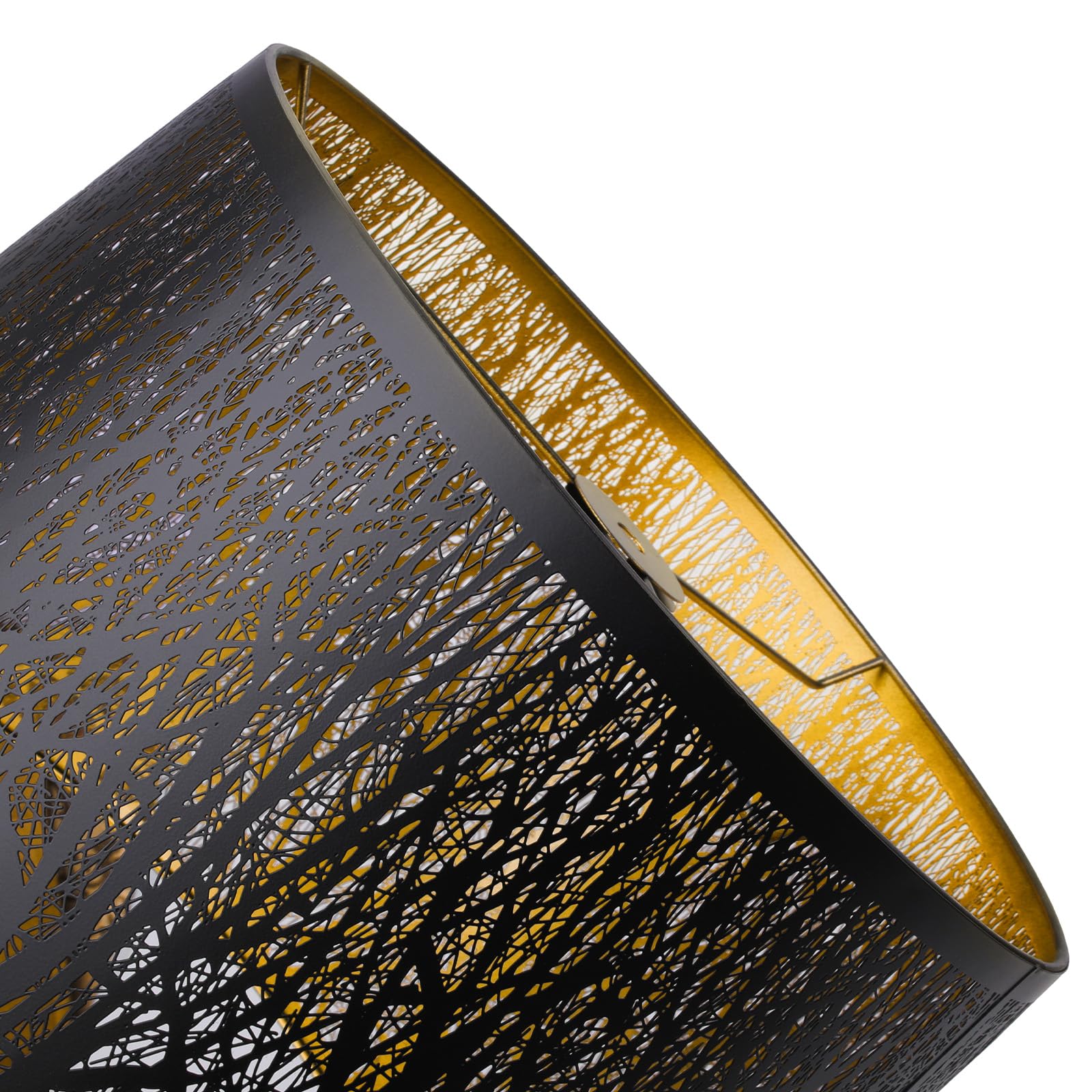 Metal Etched Tree Pattern Drum Lampshade – 12×14×10 Inch | Spider Fitter