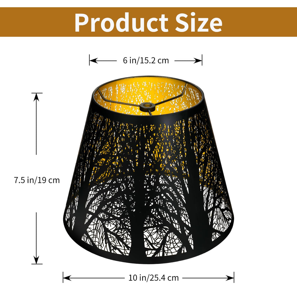 Barrel Tree Etched Metal Lampshade – 6×10×7.5 Inch