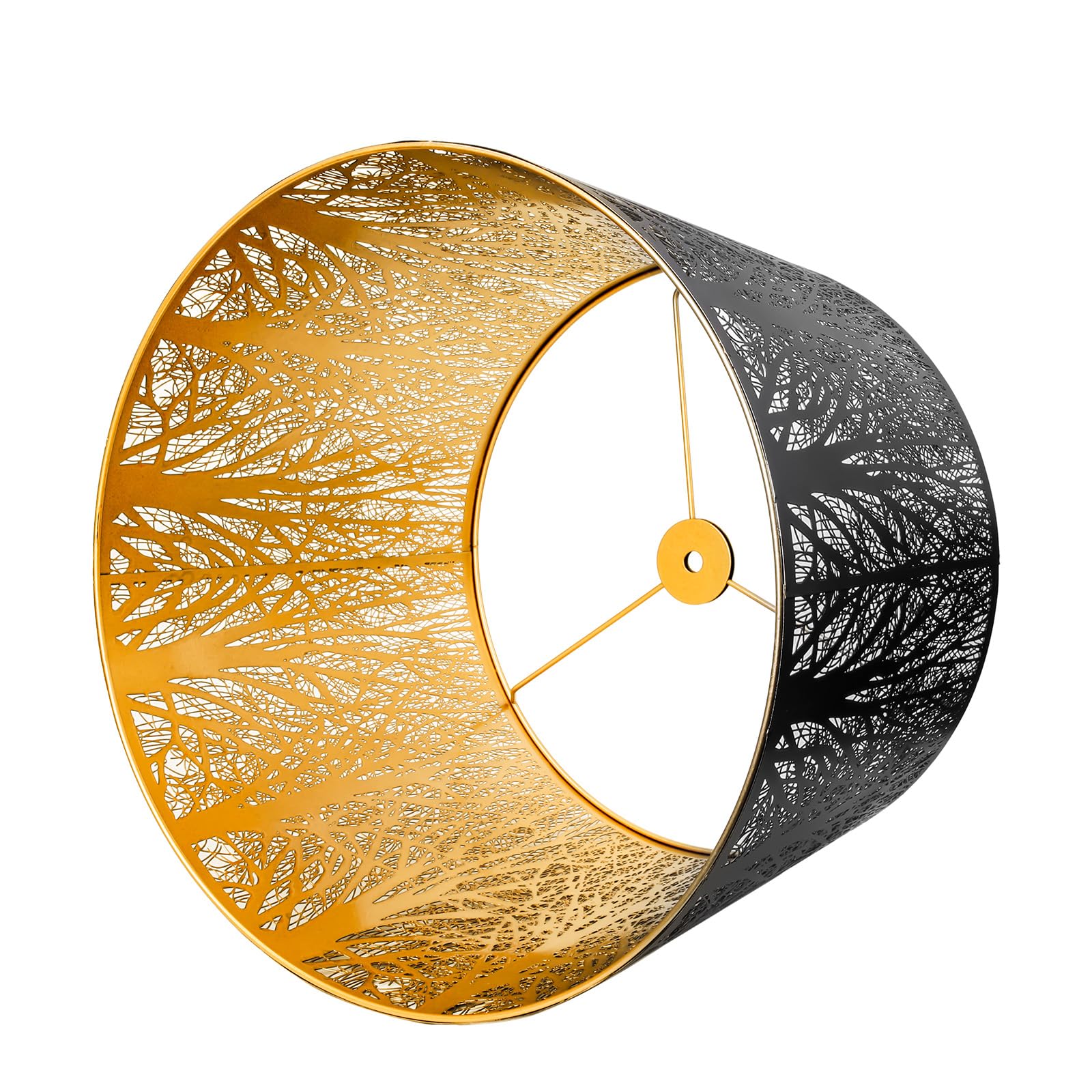 Metal Etched Tree Pattern Drum Lampshade – 12×14×10 Inch | Spider Fitter