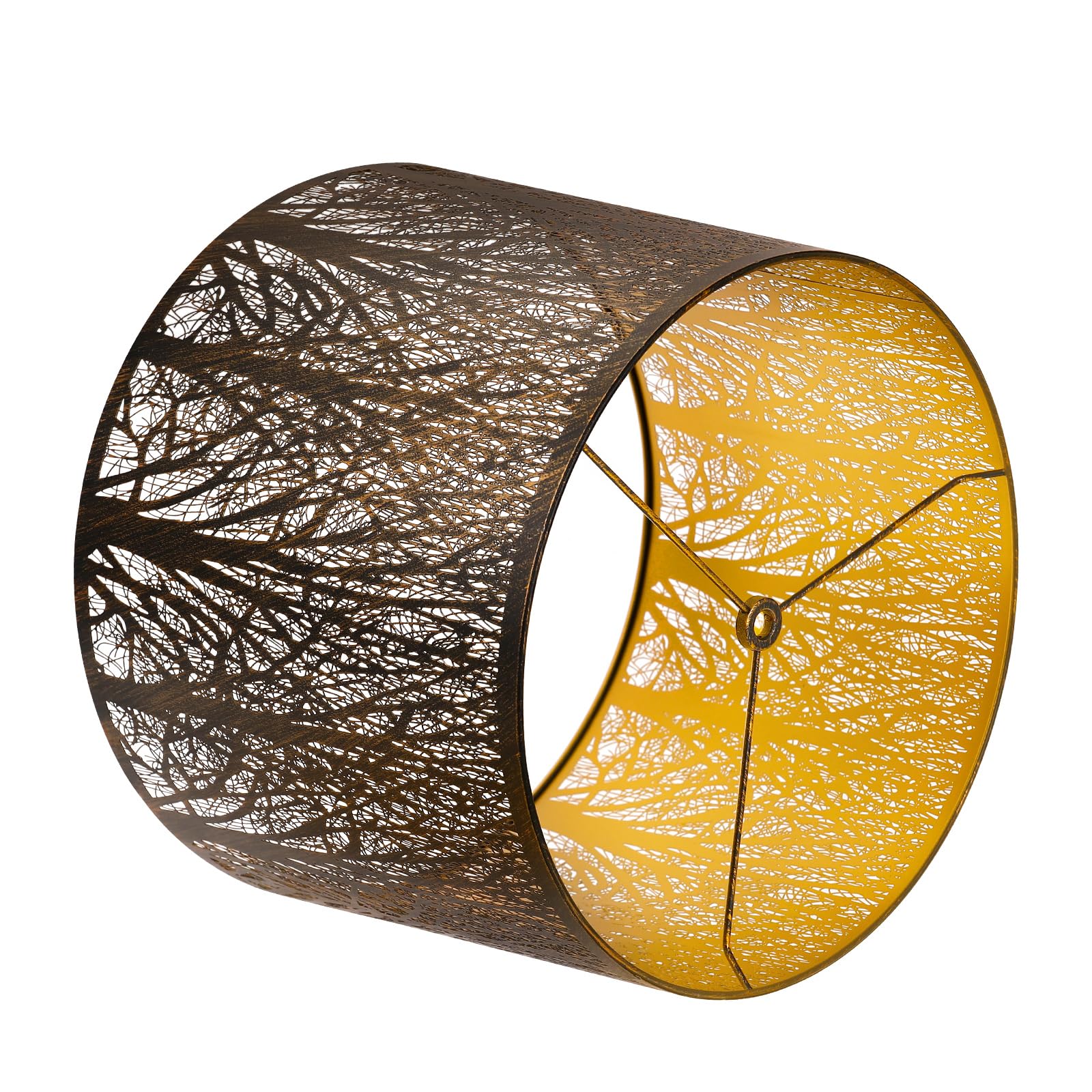Forest Etched Drum Lampshade – 12×14×10 Inch