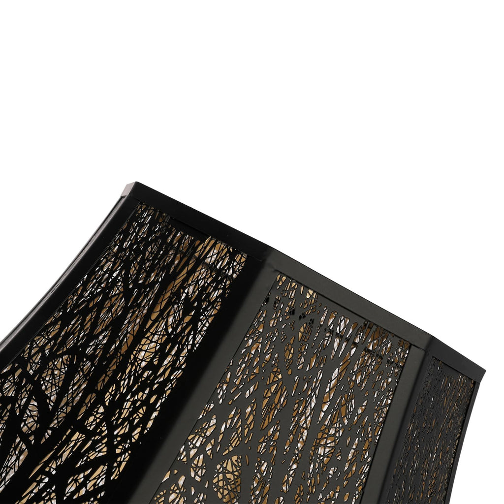 Octagonal Metal Lampshade | Etched Forest Design