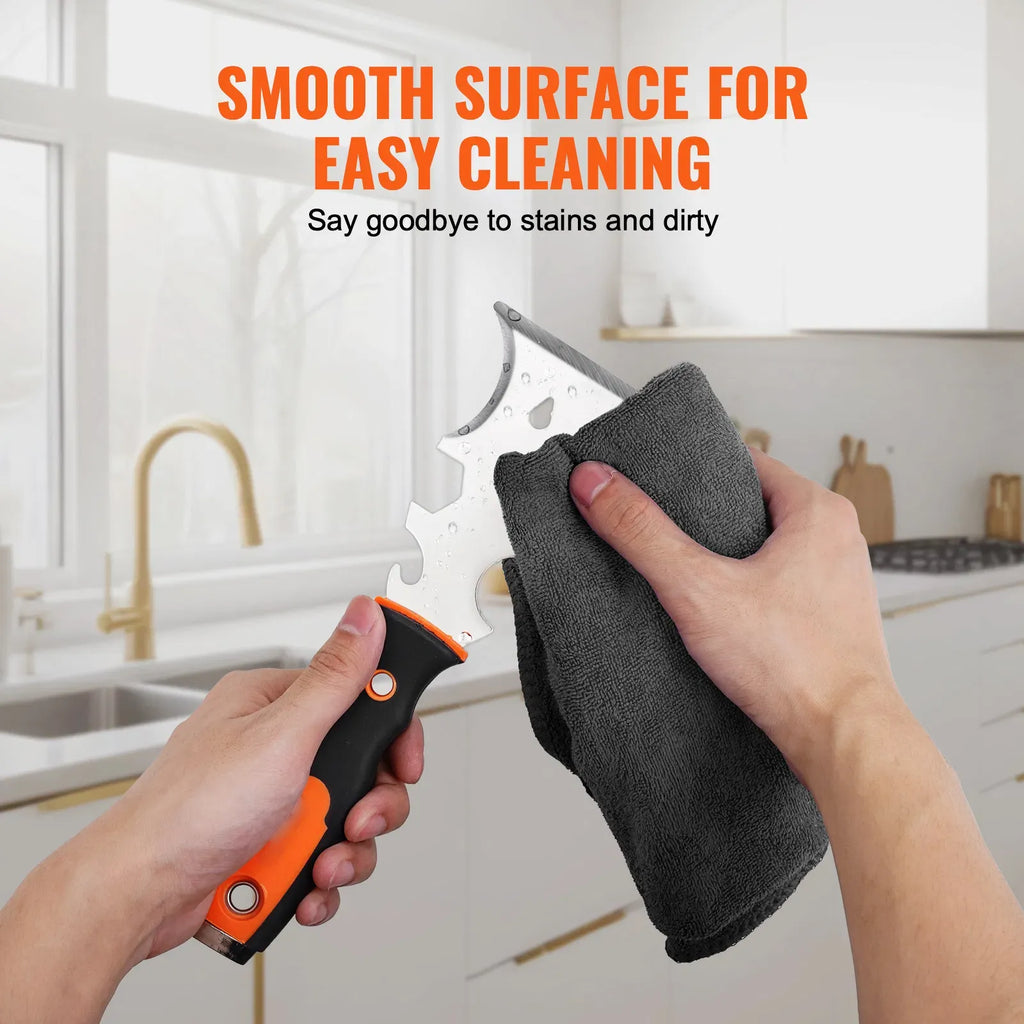 AEELLEEA Drywall Knife Set 6 Pack, 3in 4in 6in 8in 12in Putty Taping Knives with 14in Mud Pan, Multifunctional Painter Scraper for Wall Repair