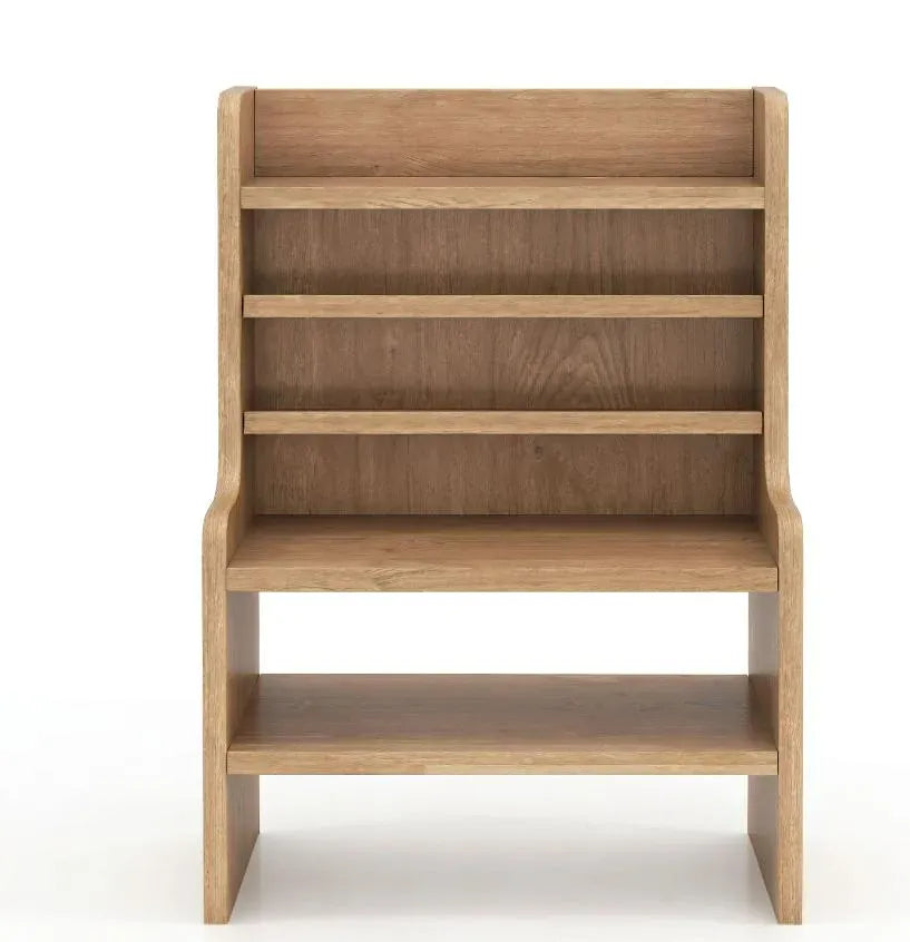 AEELLEEA Wooden Desktop Bookshelf, Multi Tier Tabletop Organizer, Desk Storage Rack for Office Supplies Books Stationery Home Desk Decor