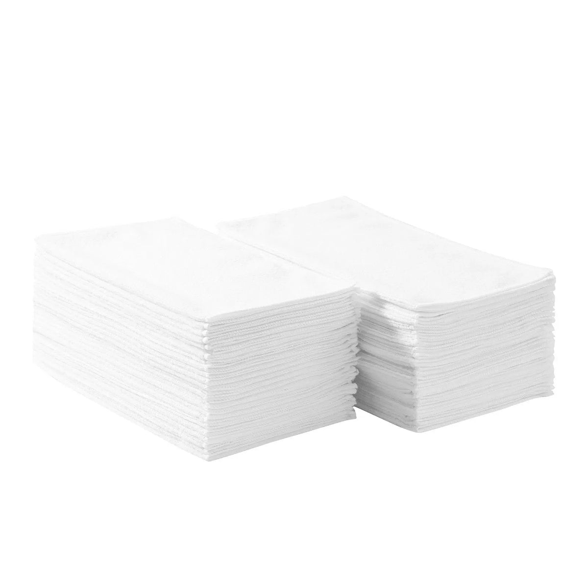 50 Pack Microfiber Cleaning Cloths, 12x12 Inch White Absorbent Towels, Reusable Streak-Free Rags for Kitchen Car Window Bathroom