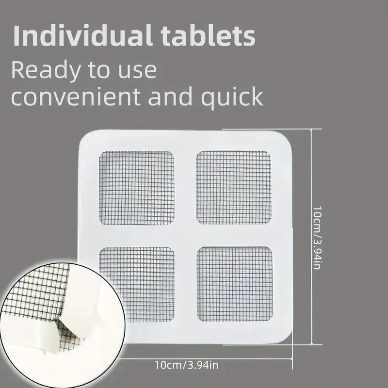 50Pcs Disposable Floor Drain Filter Stickers, Strong‑Adhesive Mesh Hair Catcher, Anti‑Clog Drain Screen for Bathroom Bathtub Sink Drainage