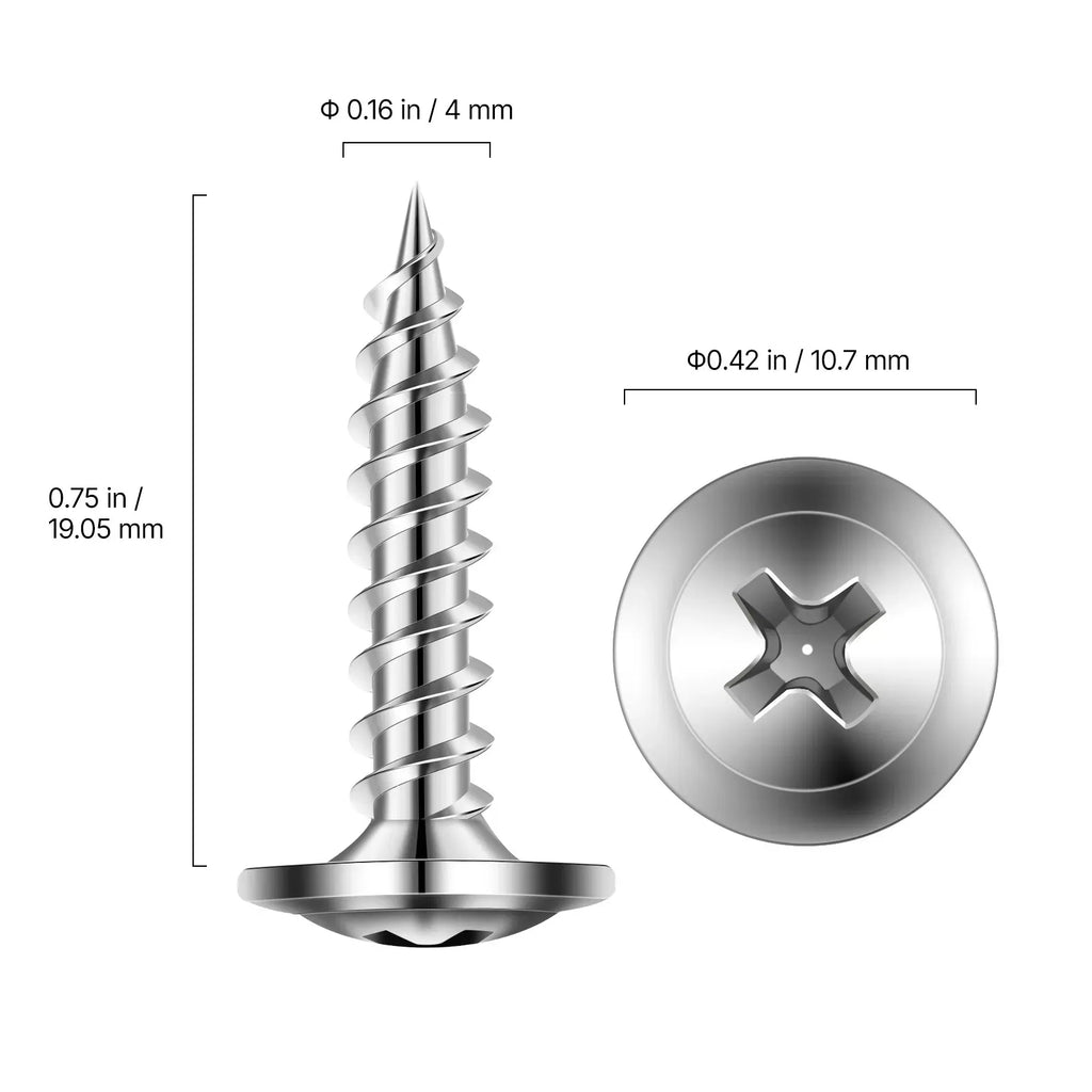Stainless Steel Screws, #8 Wood Screws, 3/4 Inch Screws, Phillips Pan Head Screws, Wood Screws, Stainless Steel Wood Screws, General Purpose Screws, 300 Pack Screws