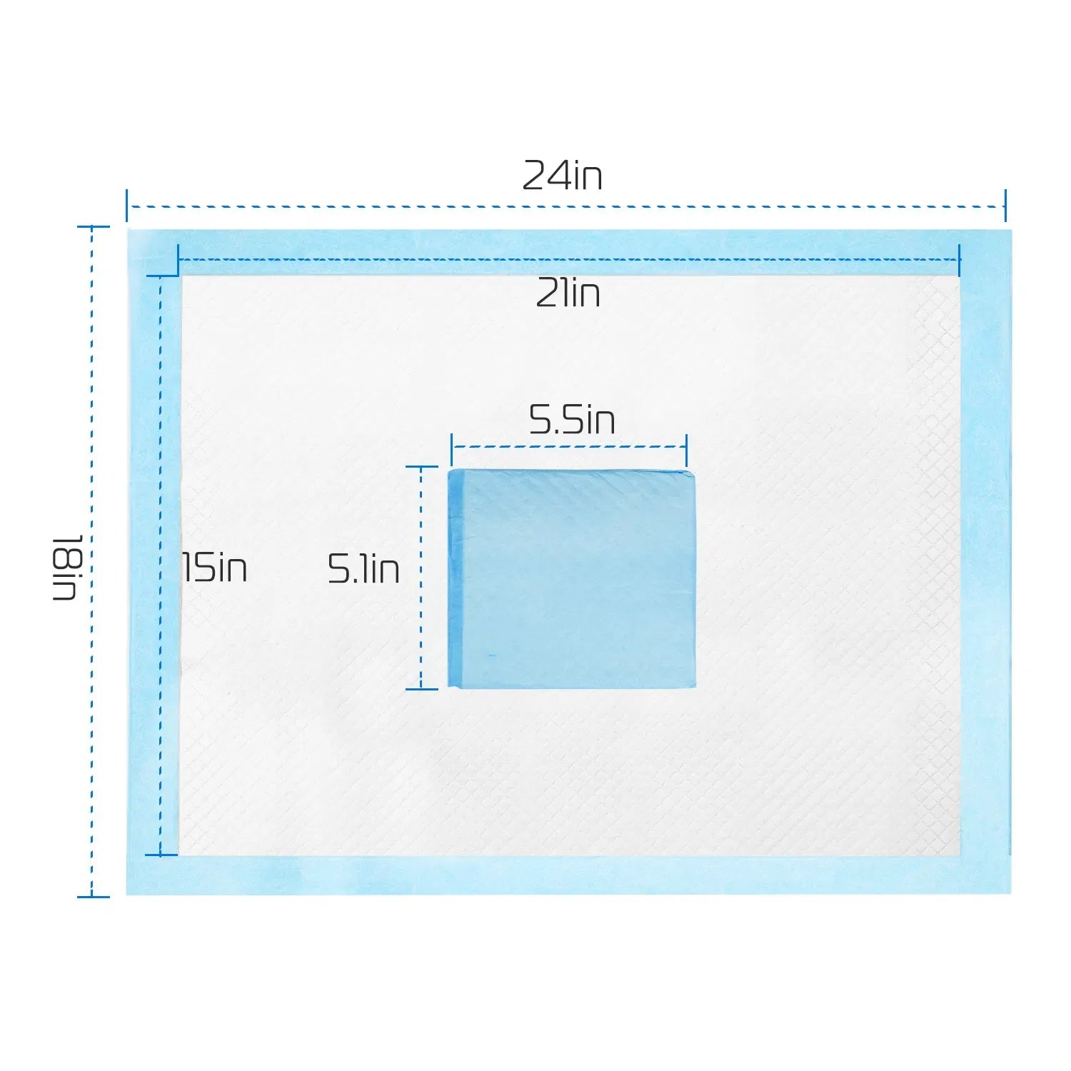 These super-absorbent 24x18-inch training pads lock in 20x their weight in urine for 24 hours. The 5-layer design is leak-proof, and the soft, non-toxic fabric is gentle on paws. 50-count pack — toss-and-go cleanup for dogs, puppies, and cats.