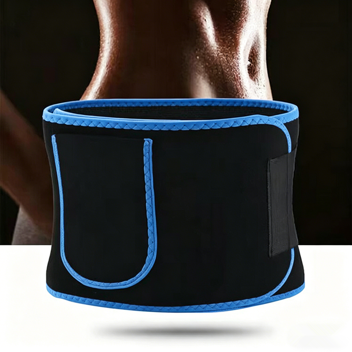 Waist Trimmer Belt for Men/Women, Neoprene Sweat Waist Trainer with Phone Pocket, Back Support Stomach Fat Burner for Gym Running Yoga