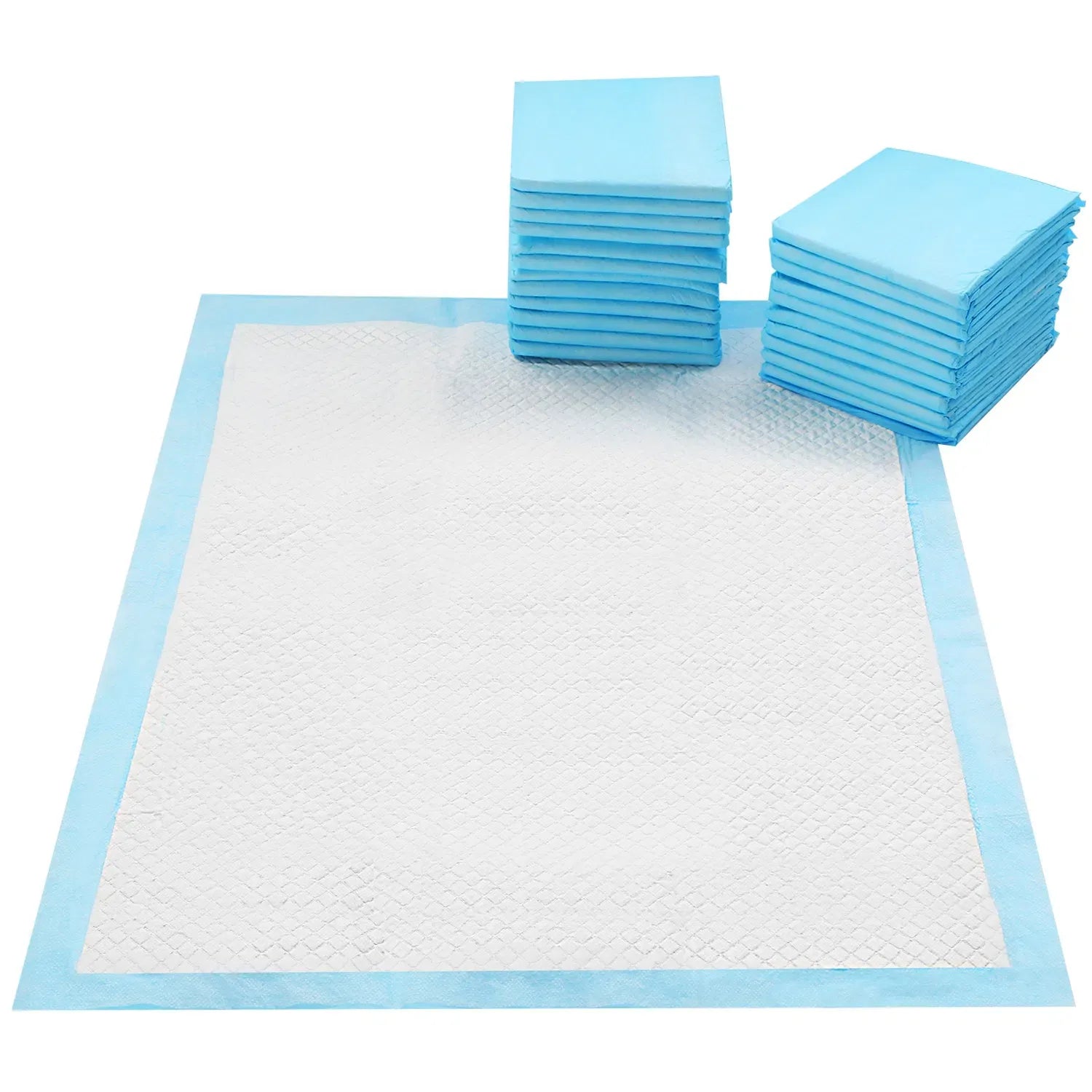 These super-absorbent 24x18-inch training pads lock in 20x their weight in urine for 24 hours. The 5-layer design is leak-proof, and the soft, non-toxic fabric is gentle on paws. 50-count pack — toss-and-go cleanup for dogs, puppies, and cats.