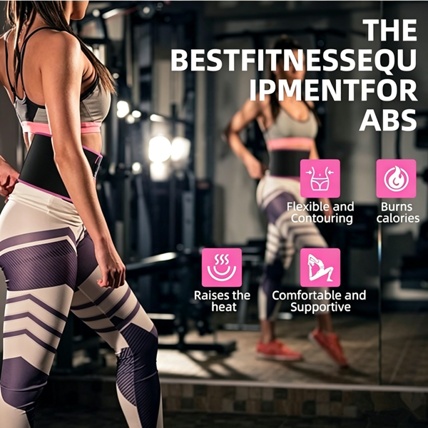 Waist Trimmer Belt for Men/Women, Neoprene Sweat Waist Trainer with Phone Pocket, Back Support Stomach Fat Burner for Gym Running Yoga