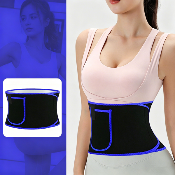 Waist Trimmer Belt for Men/Women, Neoprene Sweat Waist Trainer with Phone Pocket, Back Support Stomach Fat Burner for Gym Running Yoga