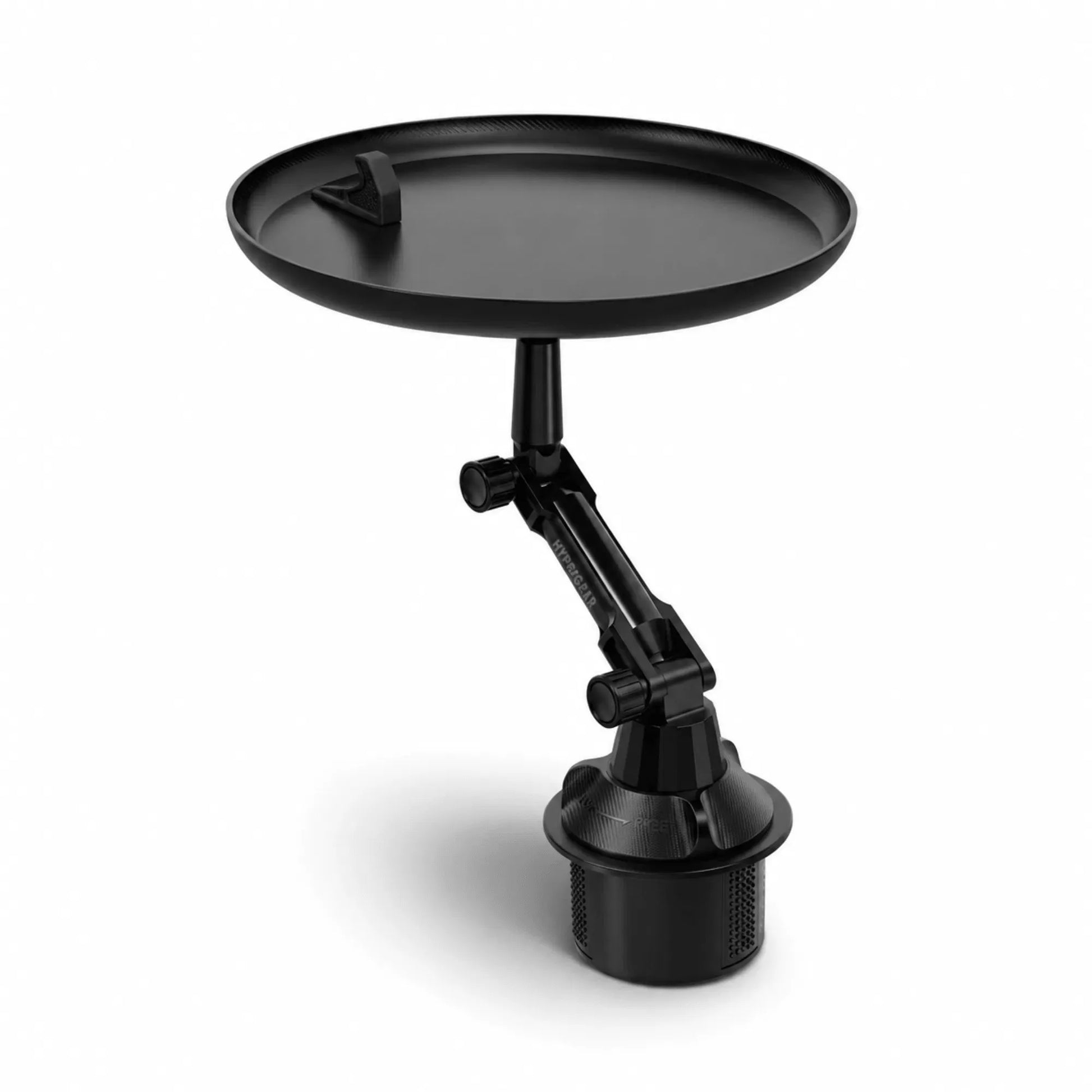Car Cup Holder Food Tray, 8.25" Swivel Adjustable Car Desk with Phone Mount, Expandable Base Non‑Slip Vehicle Eating Tray for Car, Truck, SUV, Minivan