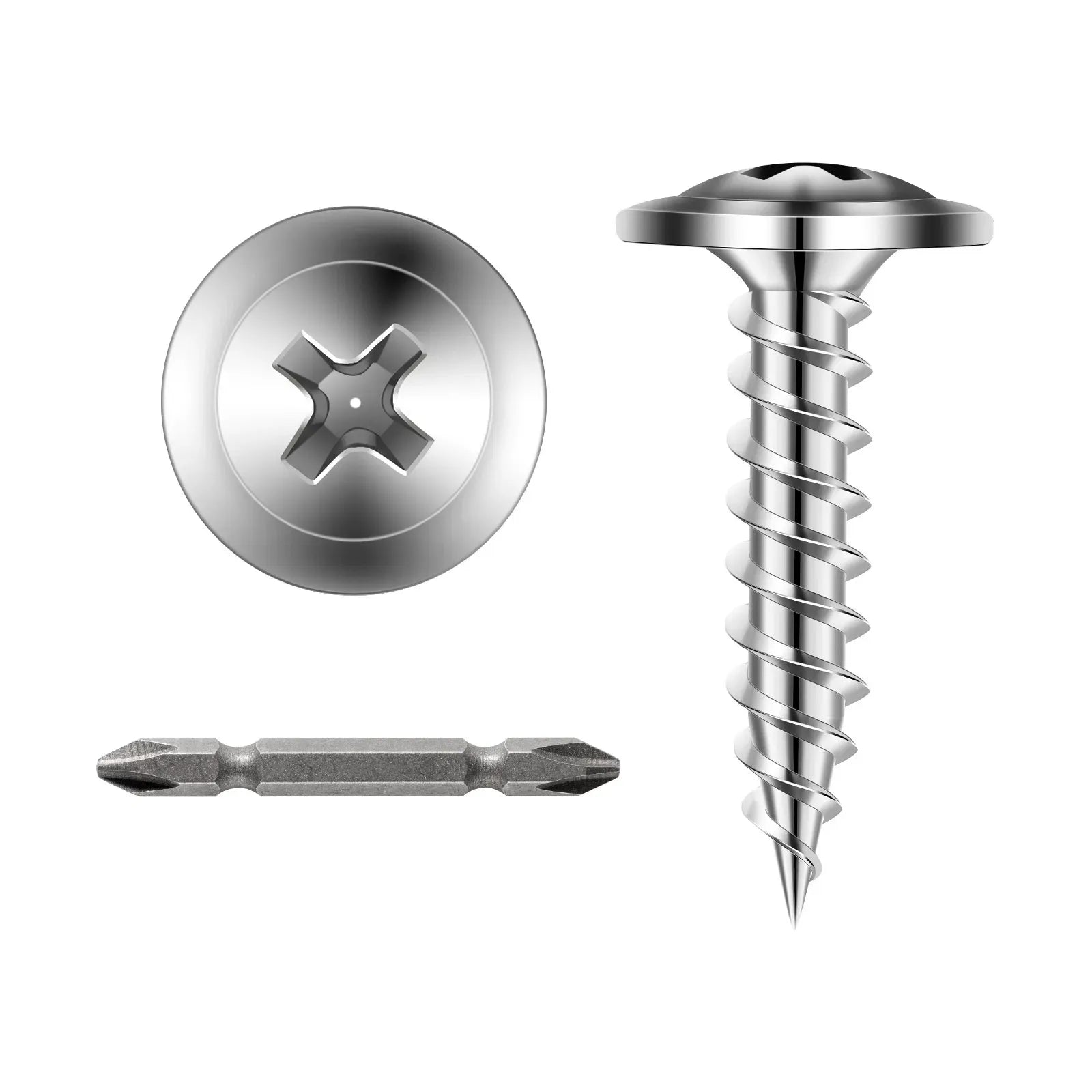 Stainless Steel Screws, #8 Wood Screws, 3/4 Inch Screws, Phillips Pan Head Screws, Wood Screws, Stainless Steel Wood Screws, General Purpose Screws, 300 Pack Screws
