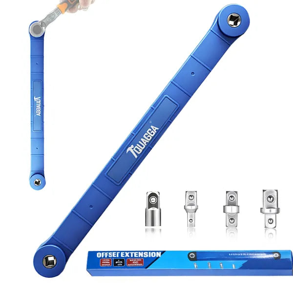 Offset Impact Extension Wrench Set, Tight Space Wrench with 1/2",1/4",3/8" Square Drive Adapters