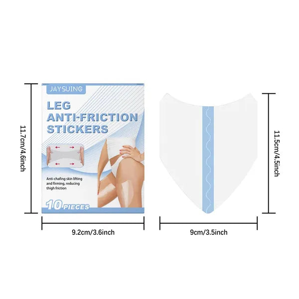 10ct Leg Anti-Friction Thigh Stickers, Chafing Protection Patches for Inner Thighs, Disposable Skin Barrier Pads