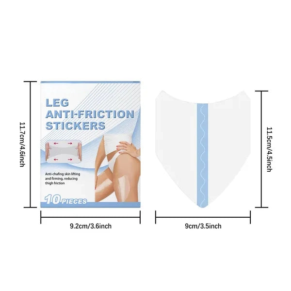 10ct Leg Anti-Friction Thigh Stickers, Chafing Protection Patches for Inner Thighs, Disposable Skin Barrier Pads