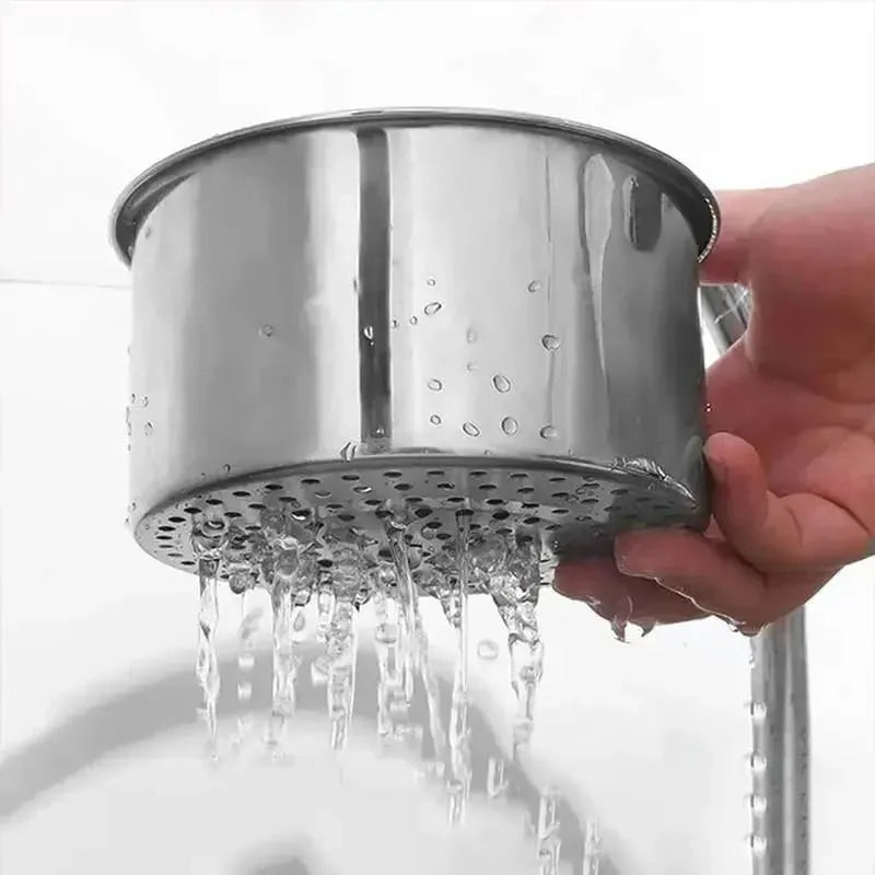 Stainless Steel Swan Sink Strainer Basket, Hanging Kitchen Drain Basket with Fine Holes, Multi-Use Food Waste Strainer for Sink Corner, Fruit Vegetable Draining Colander